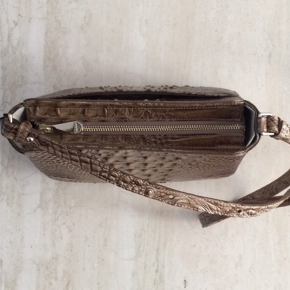 Brahmin Carrie Crossbody Croc Embossed Leather Bag - Picture 11 of 16